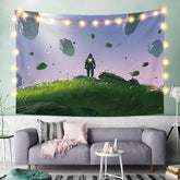Lofaris Stone Grassland Astronaut Novelty Family Wall Tapestry